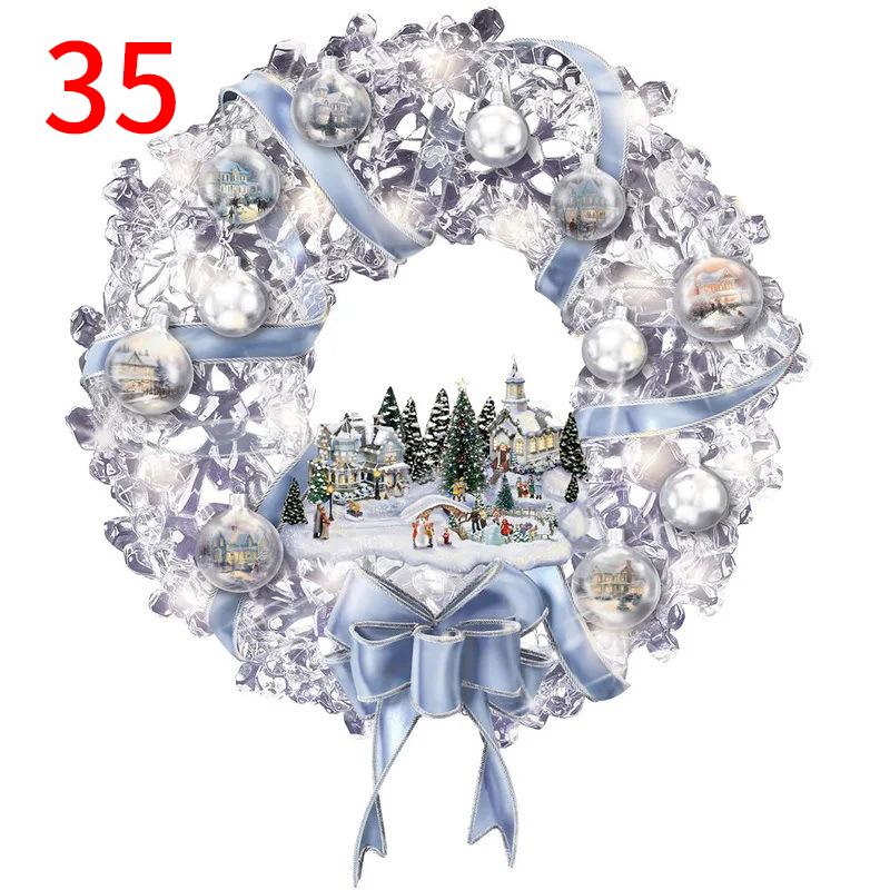 55Styles Home Decor Train Decor Rotating Sculpture Window Paste Stickers Christmas Tree