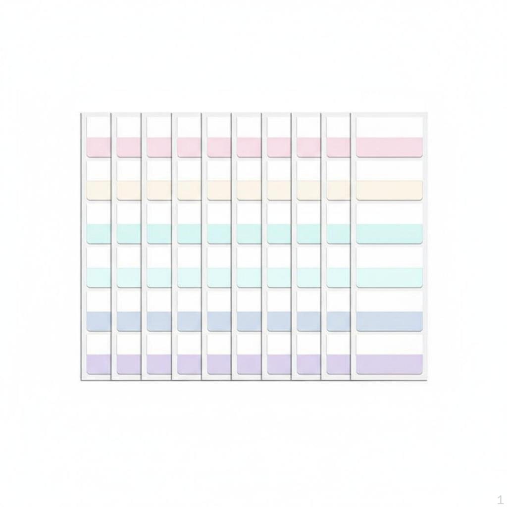 Muted Color Index Ers Strong Colored Tabs Smooth Writing Writable Y for Students,