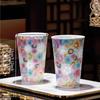 Creative Relief Floral Exquisite Ceramic Tea Cup Summer Cold Drinks Cola Cups Office Mug Household Drinkware