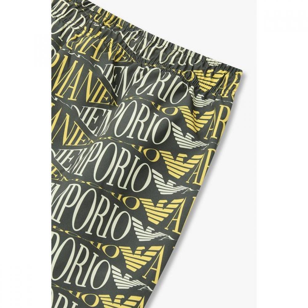 Emporio Armani Men S TOne On TOne Logo Pattern Swim ShortS 0816121165