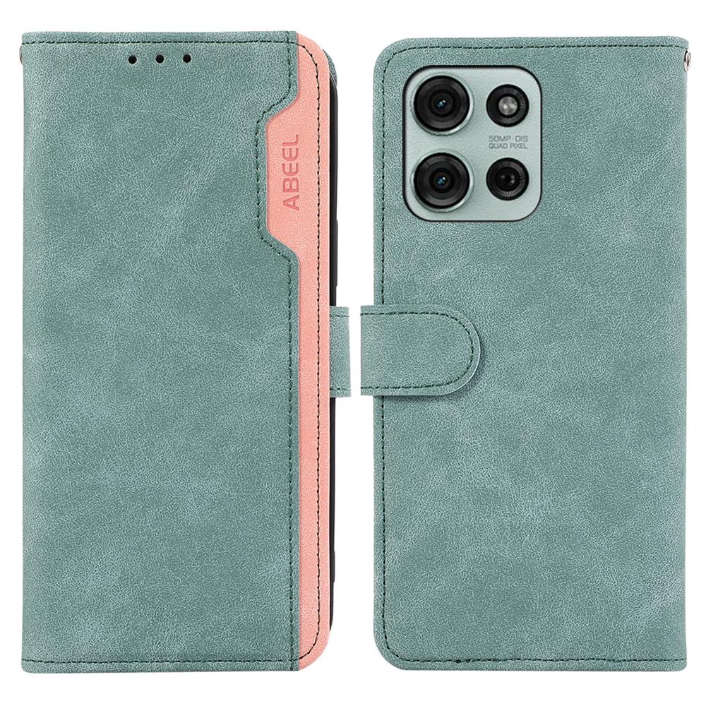 For Motorola Moto G75 5G Case Color Splicing Leather Flip Phone Cover RFID Blocking