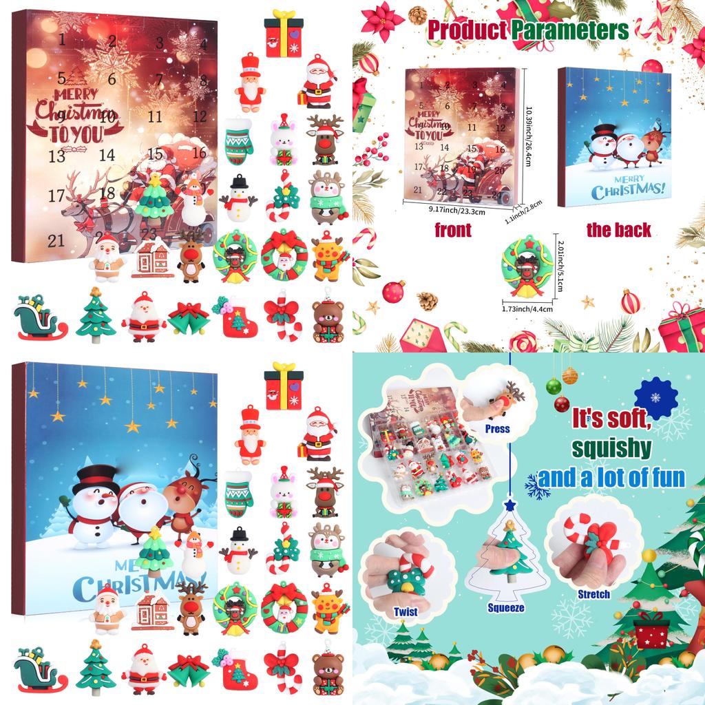 Christmas Party Pvc 3d Hanging Decorations For Advent Calendar And Holiday Festivities