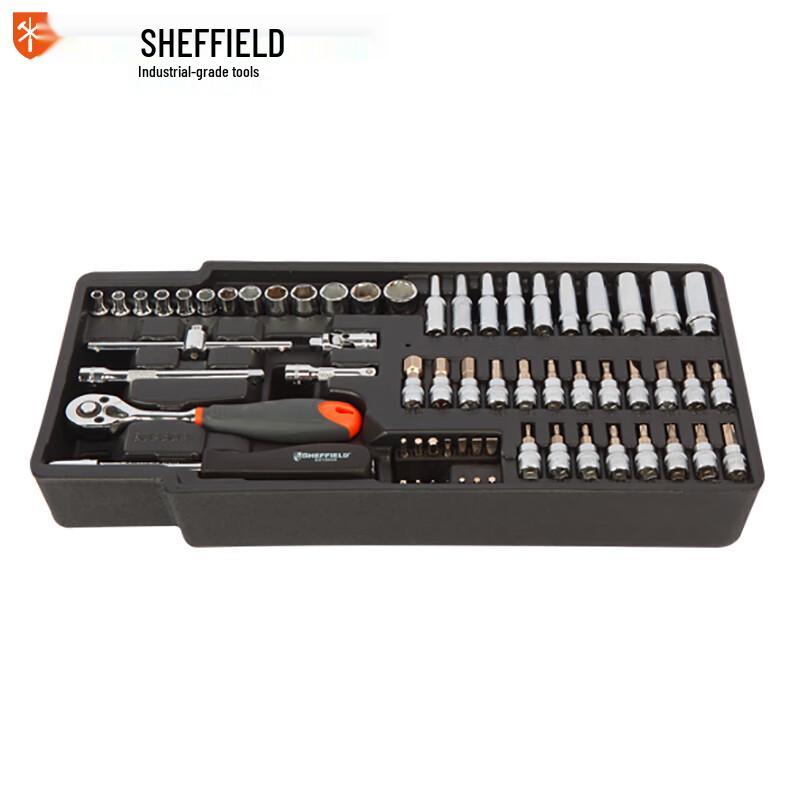 SHEFFIELD 6.3mm Drive 64-Piece Socket Wrench Set 64 Pieces