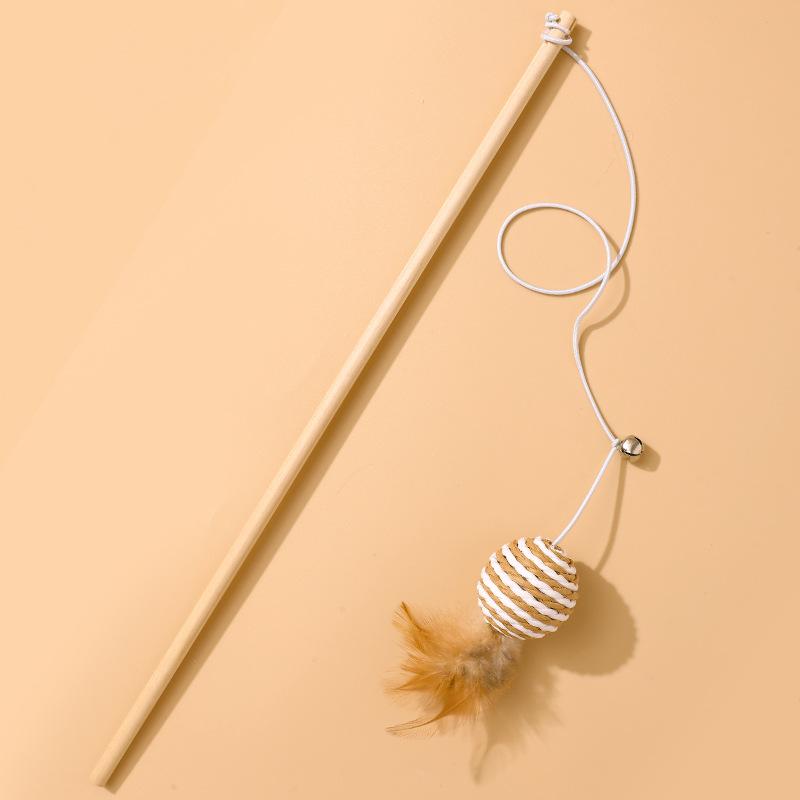 1 Pc Wooden Mouse Rods Plaything Environmental Pet Tease Cat Toys