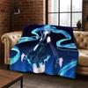 Cartoon M-MIKU Music Girl Flannel Blanket Soft Warm Blanket Throw Blanket for Bedroom Living Room Bed Travel Picnic Gift Kid