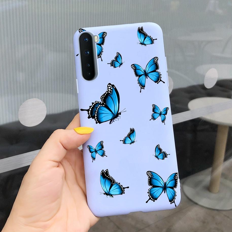For Phone Case OnePlus Nord Cover Soft Silicone Leopard Flower Butterfly Painted Candy TPU Case For One Plus Nord 1 + Nord Coque