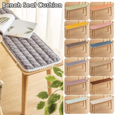 Winter Thicken Plush Long Bench Cushion Soft Chair Mat Seat Pad Rectangle Bench Cushion Cover Wood Sofa Card Seat Cushion