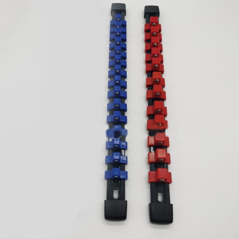 6Pcs ABS Socket Wrenchs Holder Adjustable Finisher 1/4 3/8 1/2 Storage Mountable Sliding Stand Sleeve Holder Rail Rack