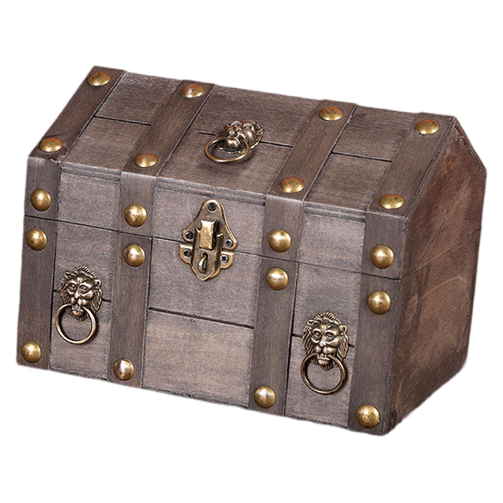 

Treasure Chest Wooden with Hinged Lid Antique Design Unique Creative House Shaped Trinket Box Chest Jewelry Box Keepsakes Box серый