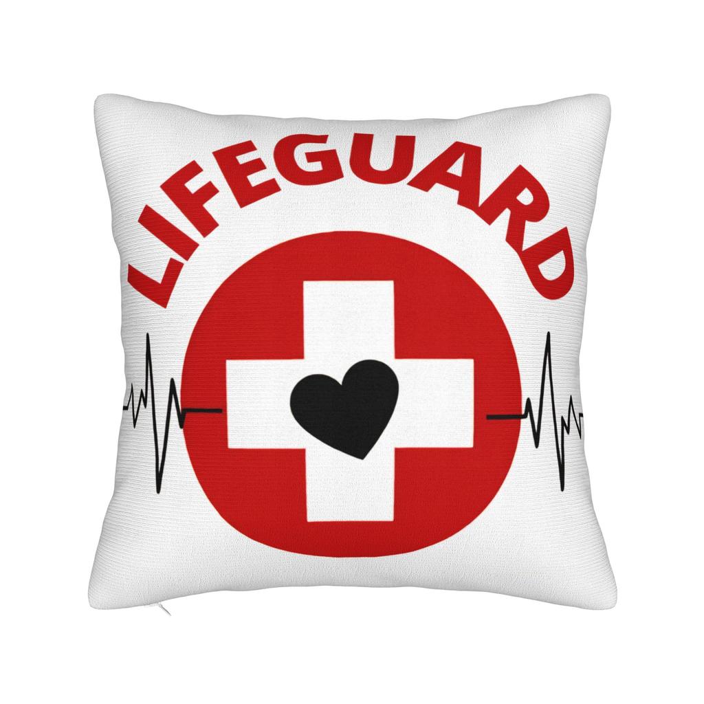 Lifeguard Red Logo Pillow Case Square Pillow Cover Kawaii Cushion Cover For Wedding Party Home Decor