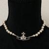 Used Vivienne Westwood Black Pearl Orb Necklace