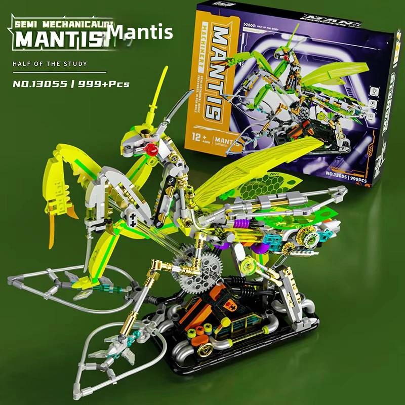 Mechanisches Hai Bauset Hai Meeresleben Bausteine Set mit Ausstellungsständer und Lichtern Block Geschenk für Kinder und Erwachsene