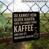 2D Flat, 1pc Vintage Coffee-Themed Metal Wall Sign "Coffee Is Close To Happiness" - Retro Tin Style Plaque Suitable for Home, Office, Cafe, Decor