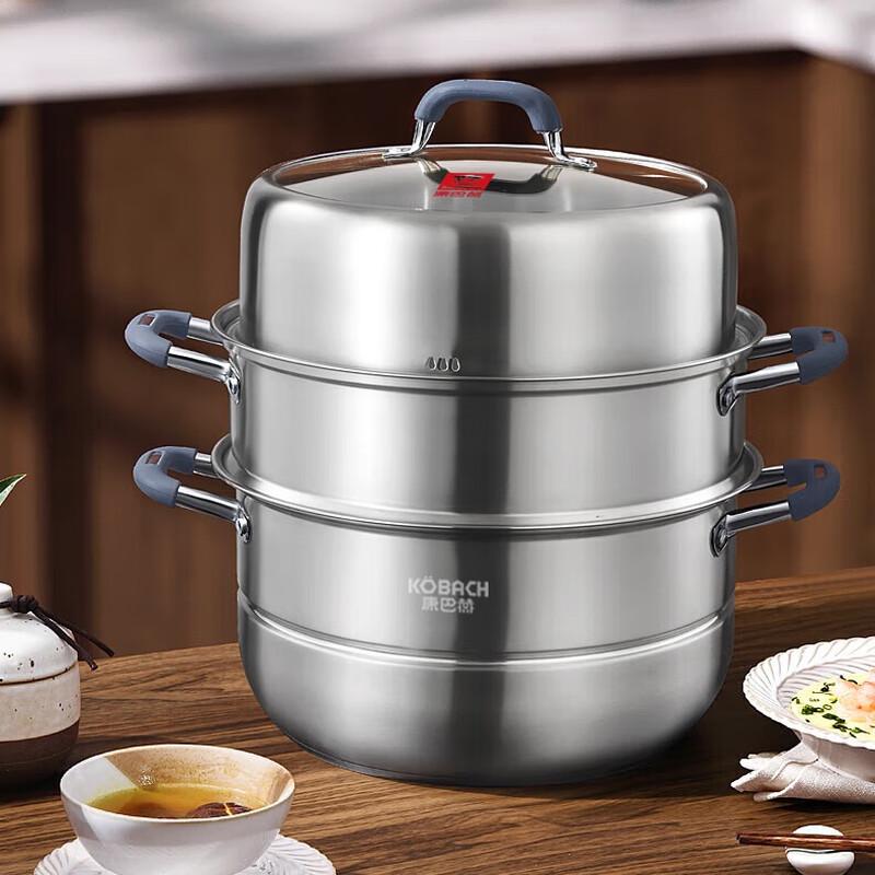 Kangbach 304 Stainless Steel 3-Layer Multi-functional Steamer Pot