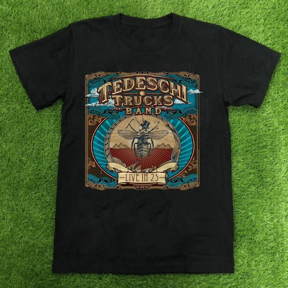 Tedeschi Trucks Band Tour 2025 Maglietta Nera in Cotone Taglie Complete S-5XL Maglietta Unisex