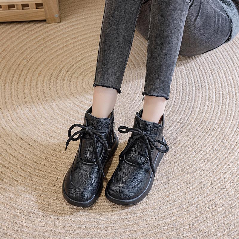 

Ретро ботинки Мартин на толстой подошве с увеличением высоты для женской осени и зимы, новые короткие ботинки-маффины из бархата с круглым носком, шерсть 41