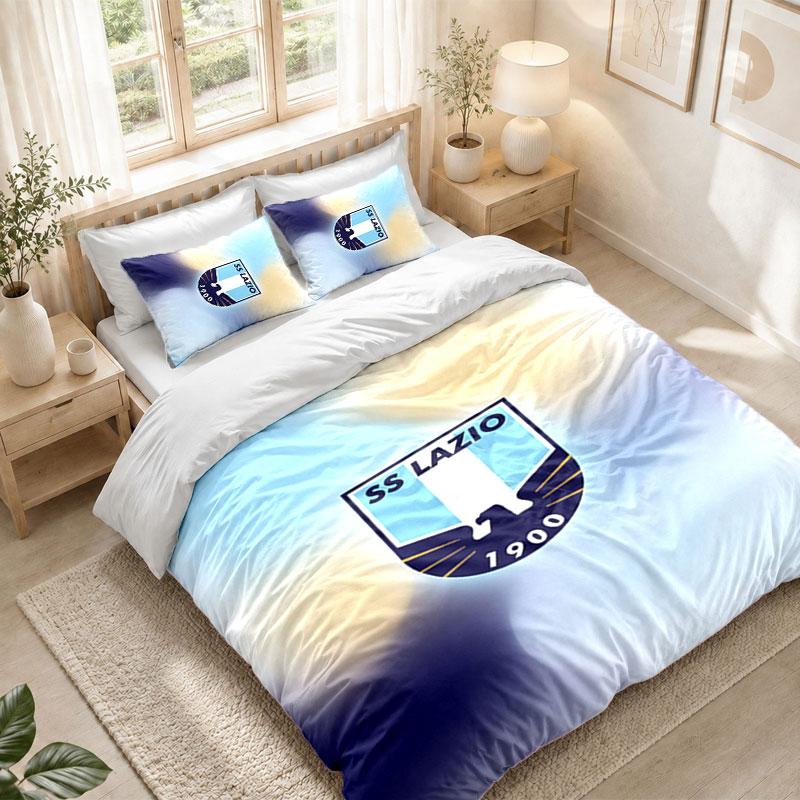 Bedding Set 1 Duvet Cover 2 Pillowcases Lazio FC Print Bedroom Home Decoration