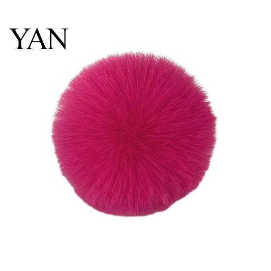 Backpack Charms Faux Fur Pom Fluffy Ball with Elastic Loop Cute for Hats Plush Bag Charm Craft Projects Hat Accessories