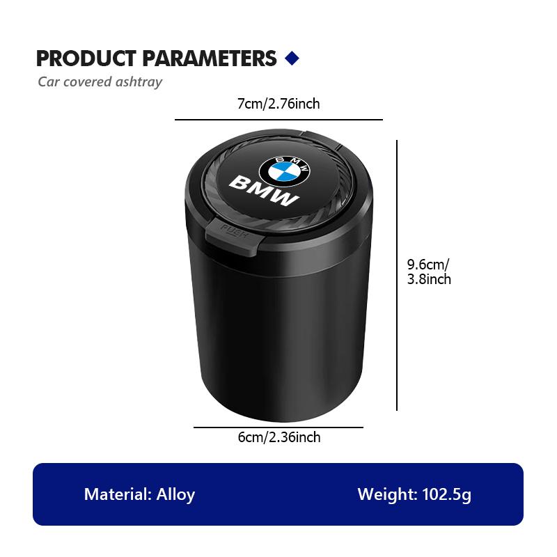 Car Portable Ashtray Garbag Can Multi-function Trash Bin Accessories For BMW Performance X1 M3 M6 F01 F02 E34 E36 E60 F10 F20 X6