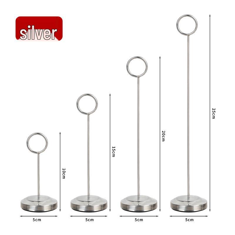 Stainless Steel Vertical Memo & Card Holder Stand