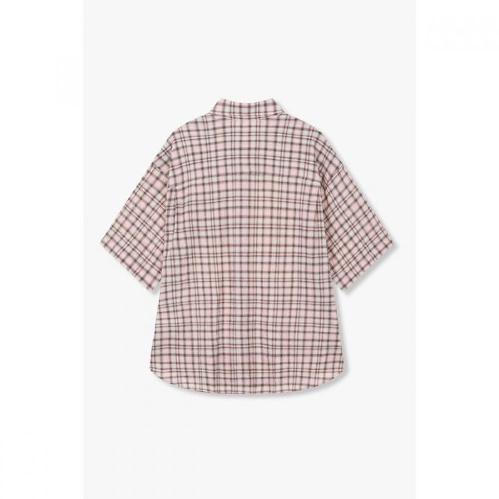Studio Tomboy Oversized Check Short Sleeve Shirt 9176221989ar