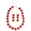 European-American Rhinestone Geometric Earring & Necklace Set: Exquisite High-End Clavicle Chain with Retro Flair.