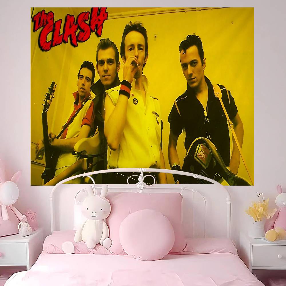 The CClash Band Printed Large Wall Tapestry Indian Buddha Wall Decoration Witchcraft Bohemian Hippie Wall Art Decor
