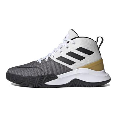 Own The Game Round Toe Lace-Up Fabric Synthetic Leather Shock Absorbing Non-Slip Wear-Resistant Breathable Mid-Top Basketball Shoes FY6010