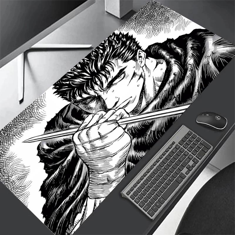 Anime Guts Mouse Pad Large Gaming Desk Mat NonSlip Laptop Keyboard Tray Office Pc Berserk Color Carpet Black