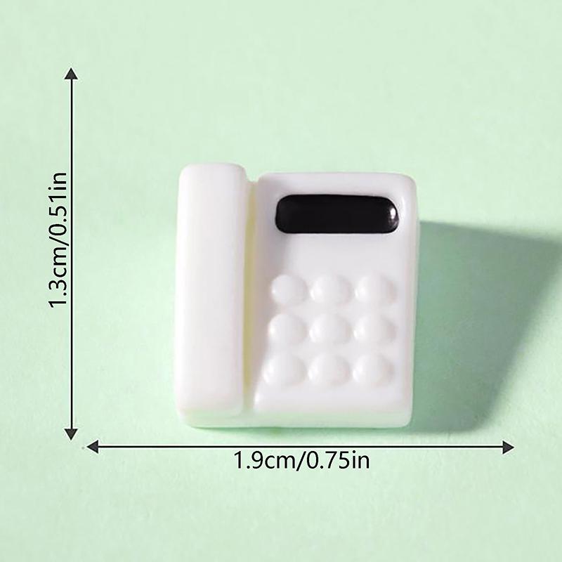 5Pcs Cute Landline Radio Retro Items Micro Landscape Ornaments Home Desktop Decor Dollhouse Toys Car Diy Accessories Kids Gifts