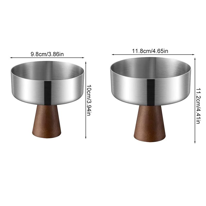 1Pc Dessert Cup Cafe Fruit Easy To Clean Ice Cream Bowl Hotel High Footed Stainless Steel Pudding