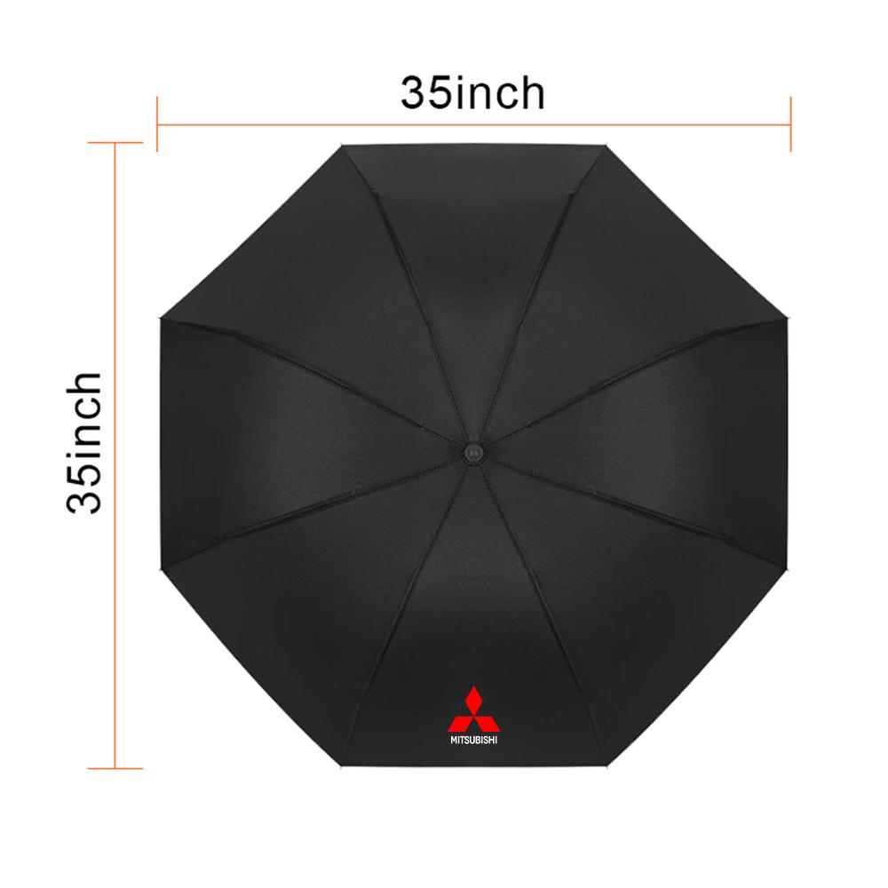 Car Logo Windproof Automatic Folding Umbrella for Mitsubishi Lancer Pajero Outlander Eclipse Galant Mirage Styling Accessories