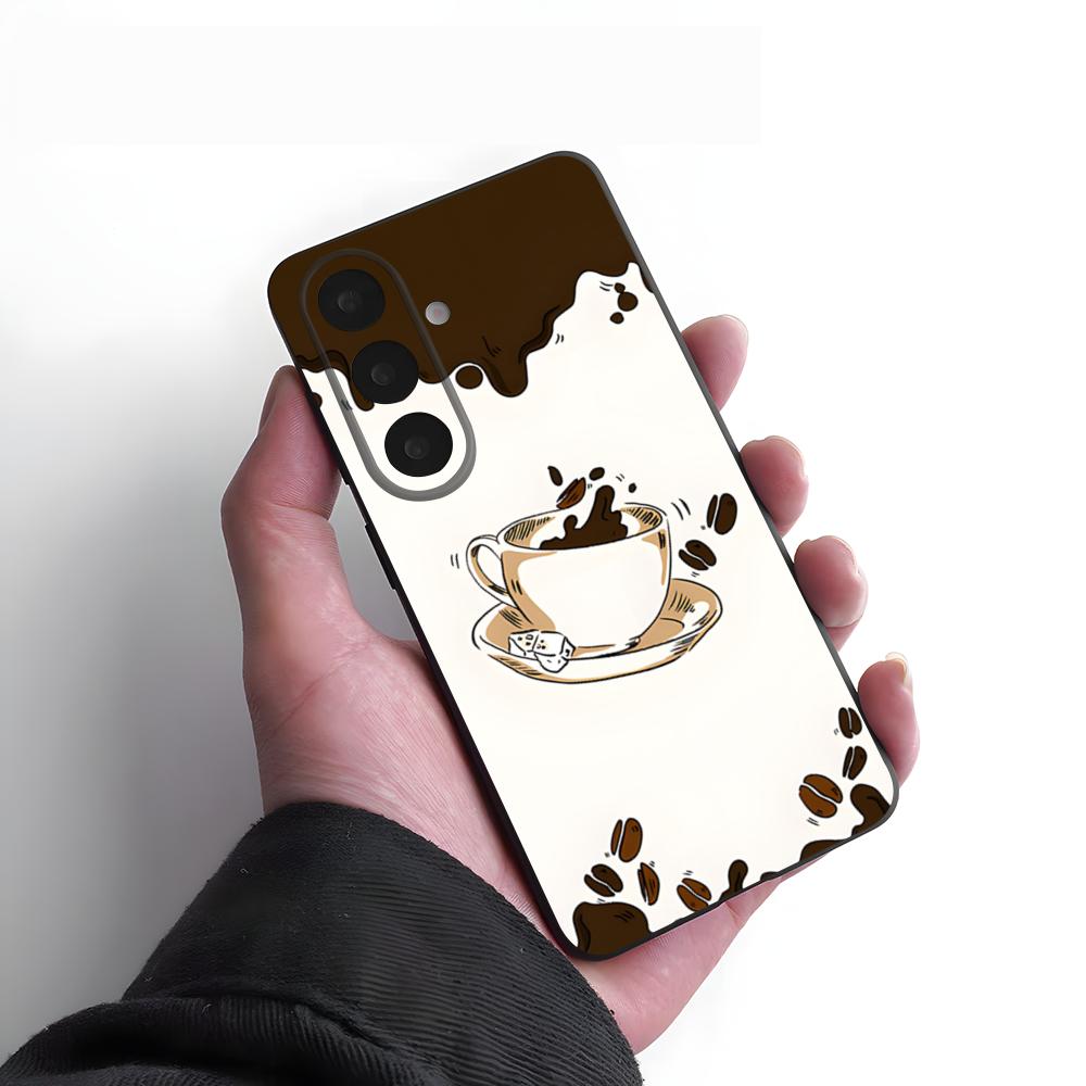 Coffee Art Phone Case For Samsung S26 S25 Plus S20 S20 Plus S22 Ultra S23 FE S21 Plus S21 Ultra Soft Cover