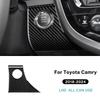 Real Soft Carbon Fiber For Toyota Camry 2018      2024 LHD RHD Car ignition Start Button Frame Interior Trim