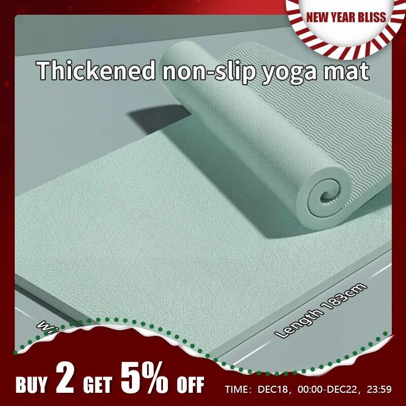 

Коврик для йоги толщиной 10 мм, противоскользящий, коврик для фитнеса для пилатеса, экологически чистый, устойчивый к разрыву ЖЕНСКИЙ коврик для йоги