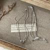Su Chuang S925 Sterling Silver Double Layer Snake Bone Necklace for Women - Light Luxury, Simple Niche Design, Ins Style Clavicle Chain.