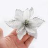 5/10Pcs 13cm Glitter Artificial Flowers For Christmas Tree Decoration DIY Christmas Ornaments Home Wedding Xmas Party Decoration