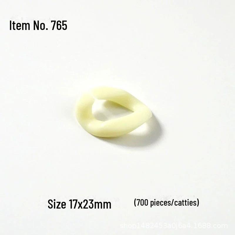 Catena Acrilica 17x23mm Colore Solido Opaco per Gioielli Fai-da-Te e Accessori per Capelli