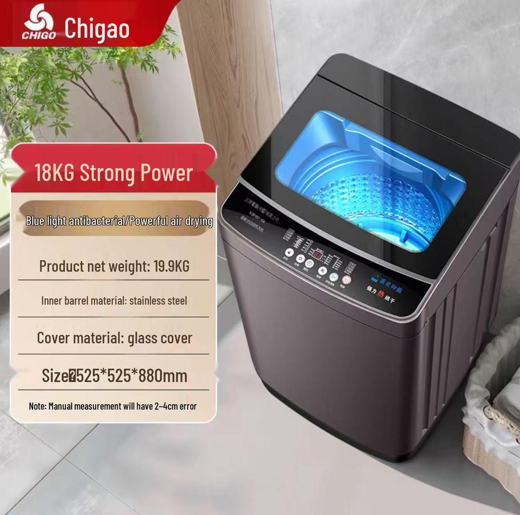 Hot Selling Fully Automatic 8kg Washing Machine: Large Capacity Wash & Dry Combo for Small Spaces