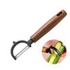 Stainless Steel Vegetable Peeler with Acacia Wood Handle, Ergonomic Potato Cutter for Fruit Carrot Cucumber, Kitchen Multifunctional Tool