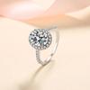 1CT 2CT D VVS1 Ovalschliff Moissanit Ringe für Damen 925 Sterlingsilber Labor Diamant Verlobung Hochzeitsfeier Ring