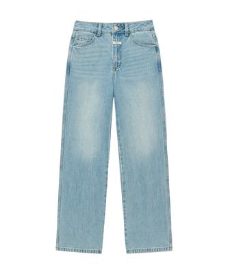 Malittepeulangsowajeobeo W Straight Crop Denim Pants Blue