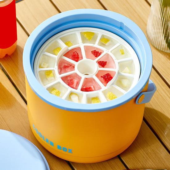 Ice Insulation Bucket Silicone Ice Mould Grid Ice Cube Trays Portable Ice Balancer Kettle Portable Ice Making Gadget