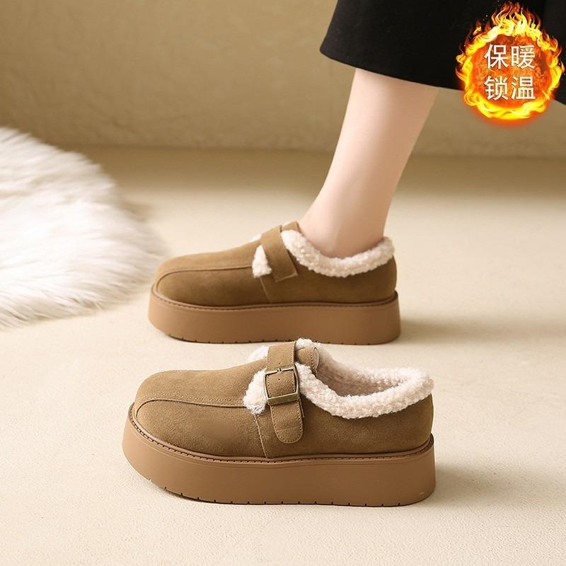 Jiaboken Cotton Shoes Women's Winter Velvet Warm Snow Boots Women's Thick-soled Cotton Boots