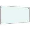 VidaXL Kitchen Backsplash White 80x40 Cm Tempered Glass 249454