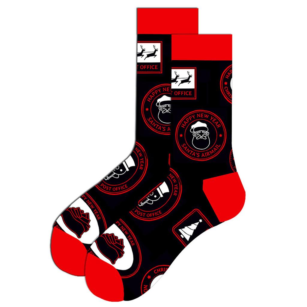 (Projector)Men Christmas Socks For Men Casual Performance Cotton Pad Sports Leisure Warm Socks