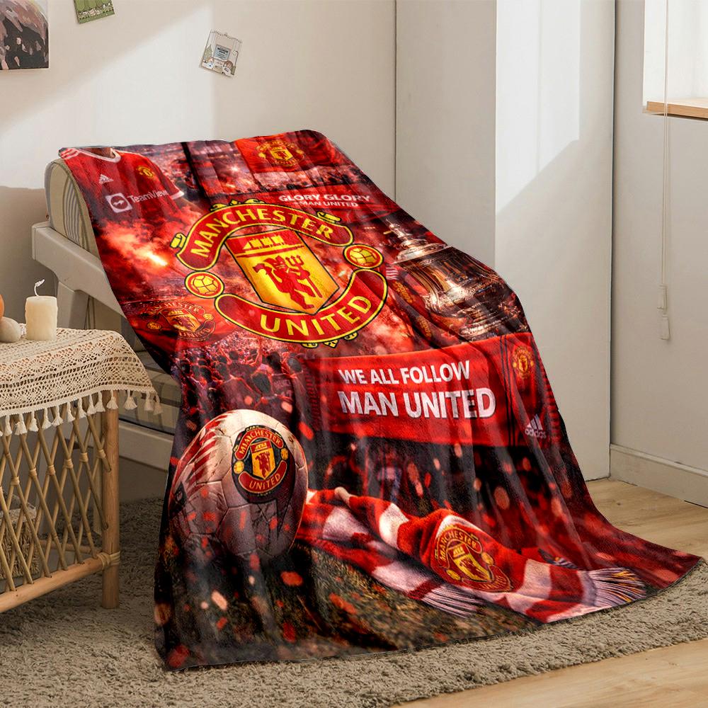 Manchester United Designed Flannel blanket for bedroom, living room, sofa, and nap