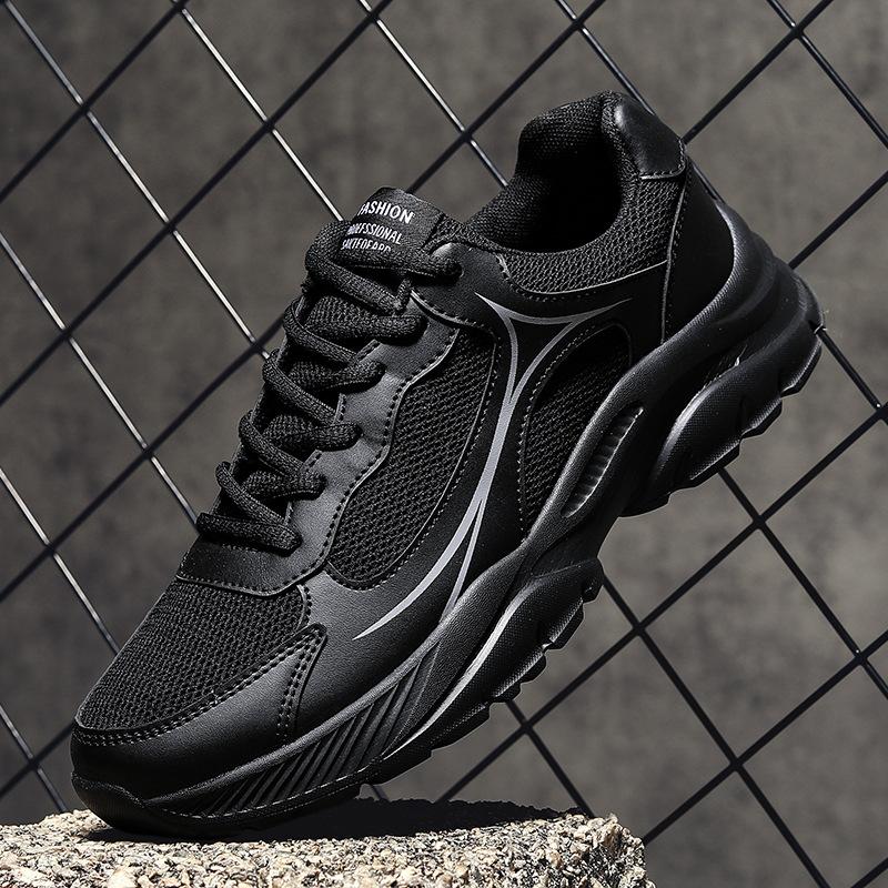 Large Size Men's Shoes Outdoor Casual Breathable Sports Shoes Hollow Running Shoes Fashionable and Lightweight Platform Dad Shoes