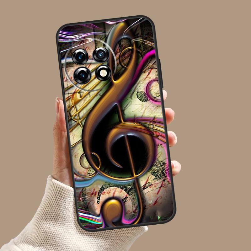Treble Clef Music Note Case For OnePlus Nord 5 CE 3 4 Lite N20 N30 OnePlus 15 13 12 11 8 9 10 Pro 10T 13T 13R Cover