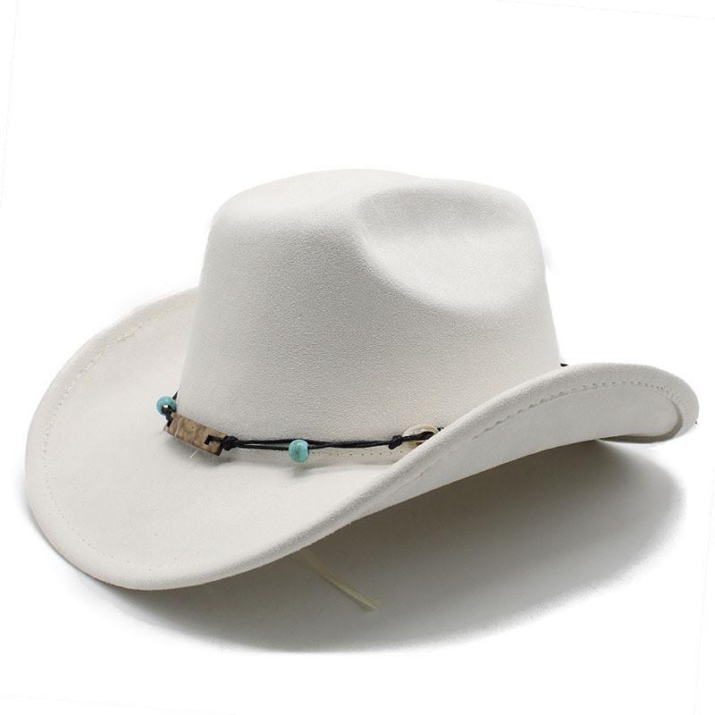Ethnic Style Western Cowboy Hat With Large Brim For Outdoor Sunshade And Breathability